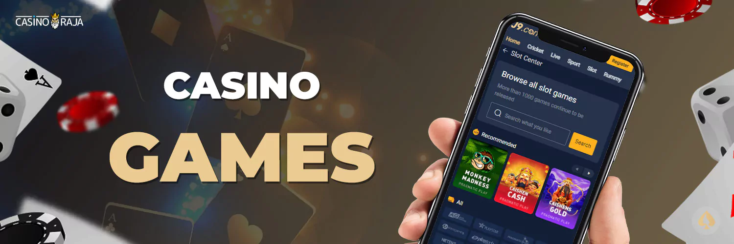 Slots & Games on the J9 Mobile App