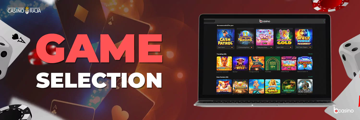 Bcasino game selection