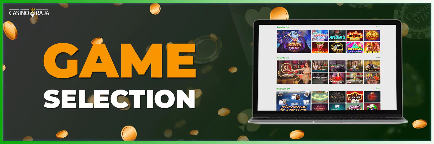 cricbaba casino game selection