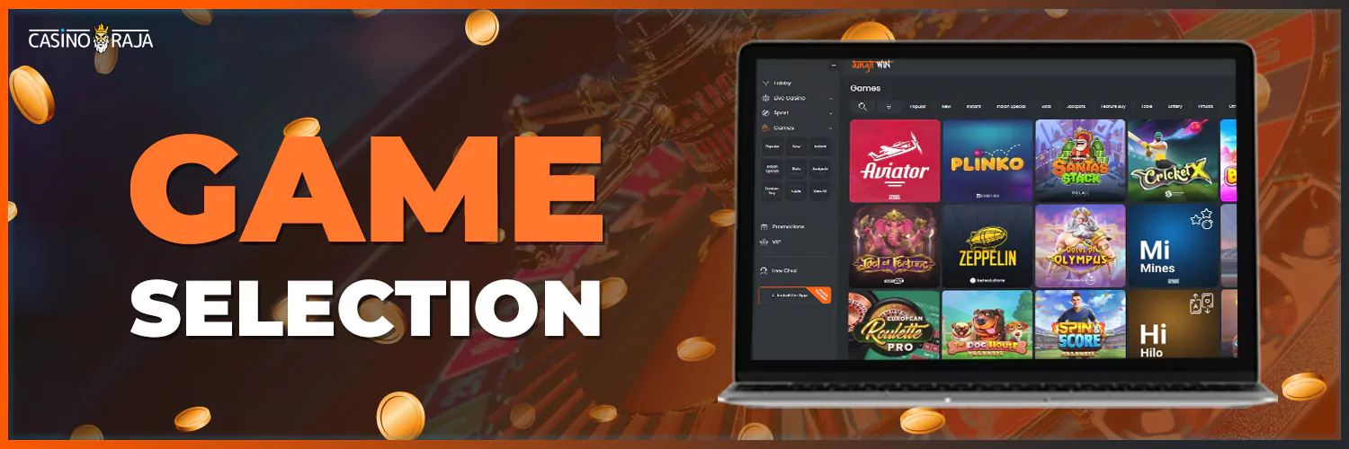 jungliwin casino game selection