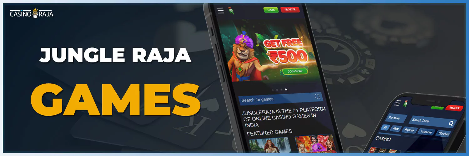 All casino games from different casino providers that available on the Jungle Raja.