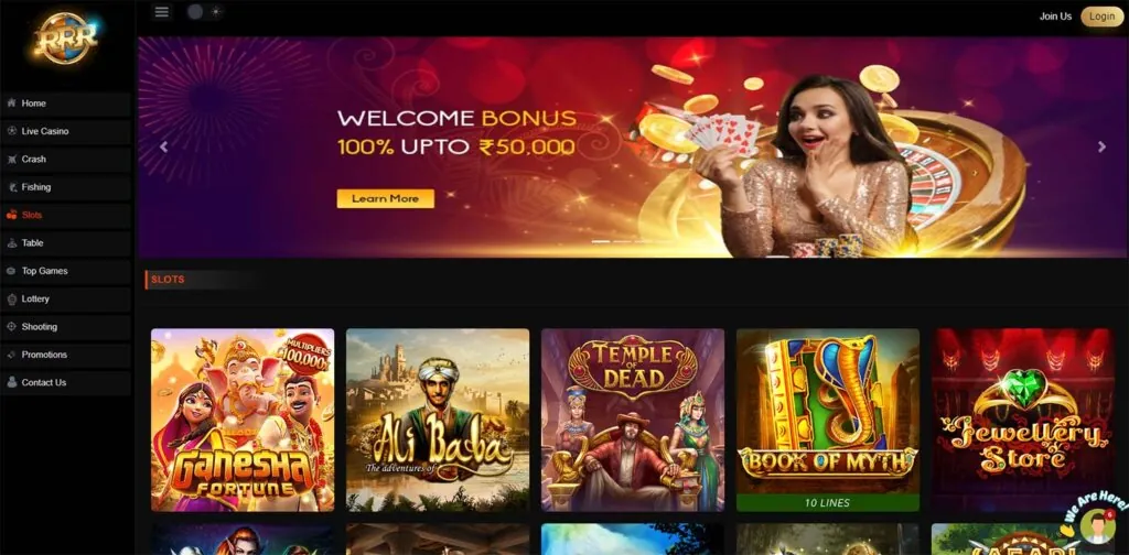 rrrcasino casino layout and navigation